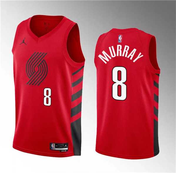 Men%27s Portland Trail Blazers #8 Kris Murray 2023 Draft Red Statement Edition Stitched Basketball Jersey Dzhi